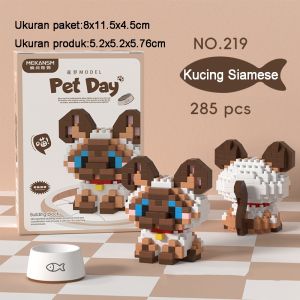 MEKANSM Nano Block Kucing Puzzle Block Hachimi Dog & Cat Block Balok Susun Hewan Peliharaan
