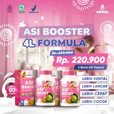 ASI Booster [COD] MOMSY 2x60 Kapsul BPOM HALAL Natural Almond Kelor Ikan Gabus Fenugreek