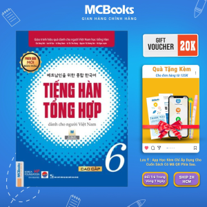 Sách - Giáo trình tiếng Hàn tổng hợp cao cấp 6 - sách bài học bản màu - McBooks