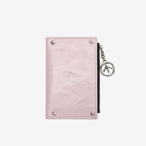 I know GROTTO Elegant Leather Card Holder Wallet with Zipper and Keychain - Perfect for Everyday Use