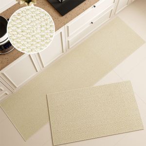 DOOUR Erasable Kitchen Floor Mat Waterproof Material Non-Slip Surface Oil Resistant Mat Durable Oil-Proof Coating Household Mat Kitchen Use