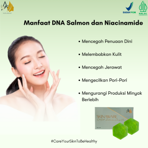 SKINAWARE SABUN HIJAU VIRAL ASLI ORIGINAL 1 BOX ISI 2 BATANG