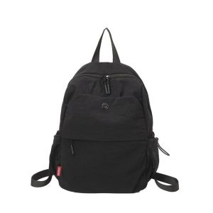 MIRACLE HOME STORE Small Pack Sport Nylon Backpack Handbag Korean Style Solid Color Shoulder Bag Creative Solid Color Retro Backpack Lady