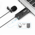 Fifine K053 USB Lavalier Lapel Microphone, Clip-on Cardioid Condenser Computer Mic Plug and Play USB Microphone with Sound Card for PC and Mac-K053 FIFINE. 