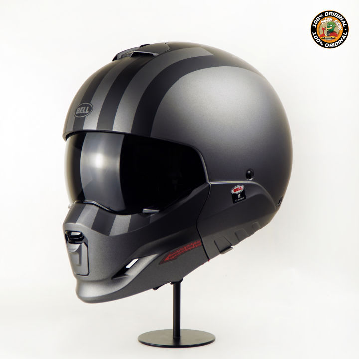 BELL BROOZERシステムヘルメット シールド2枚付き　XL Bell Helmet Broozer (Free Ride Matte Gray/Black) | Lazada Singapore