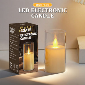 Acrylic LED Flameless Electric Candle Light Smokeless Battery Candle Kotak Hadiah Raya Decor 无烟电子蜡烛 求婚生日