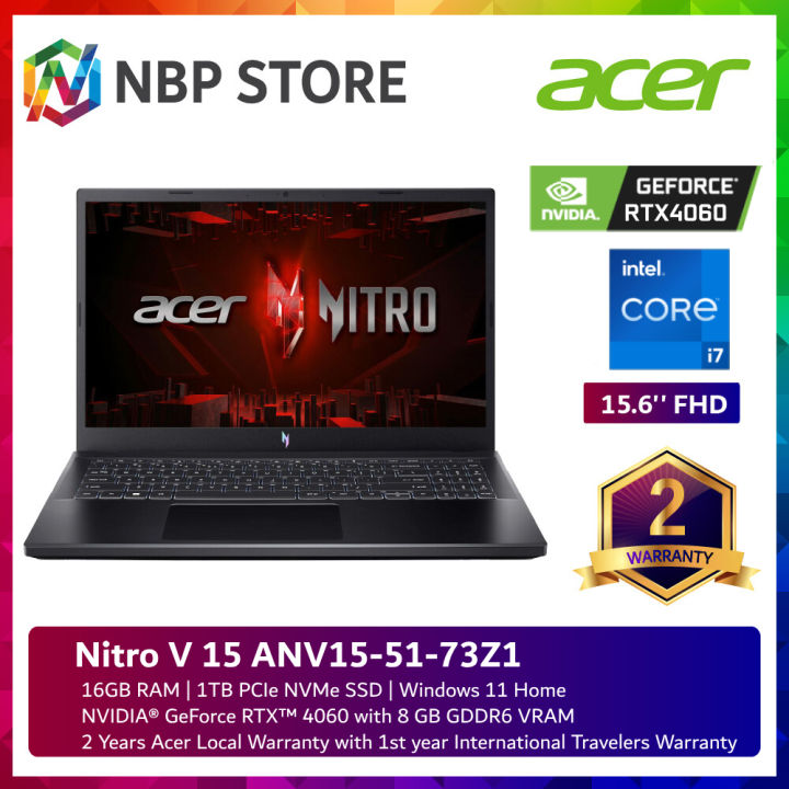 Acer Nitro V 15 Anv15 51 73z1 156 Fhd 165hz Gaming Laptop I7 13620h 16gb 1tb Ssd Rtx4060 9001