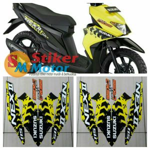 sticker striping motor suzuki nex II cross hitam-kuning 2020 2021