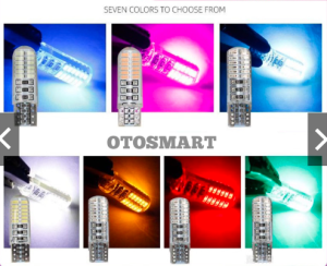 (BISA COD) SEPASANG LAMPU SEN SENJA MOTOR MOBIL T10 12 VOLT 24LED JELLY KEDIP STROBO