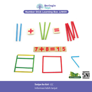 Beringin Toys Mainan Edukasi Number Stick Learning Box Intelligence Stick Mainan Belajar Berhitung Maianan Matematika