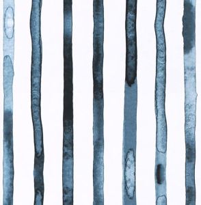 Guvana Blue and White Striped Wallpaper Peel and Stick Wallpaper Navy Watercolor Blue Wallpaper Boho Self-Adhesive Removable Wallpaper 17.3"x118" Coastal Wallpaper Contact Mural for Cabinet Decor