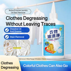 💝Hot Sale💝Grease Cleaner For Stubborn Stain On Clothing Remove Stubborn Oil Stains From Clothing Oil Stain Remover For Clothes Laundry Detergent Powerful Degreaser Effective On Old Grease Stains Fabric Cleaner For Most Garments