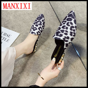 Dép Phong Cách Hàn Quốc Thương Hiệu MANXIXI Giày Xăng Đan Hở Gót 1 Inch Họa Tiết Da Báo Gợi Cảm Thời Trang Dành Cho Nữ (Cỡ 35-40)