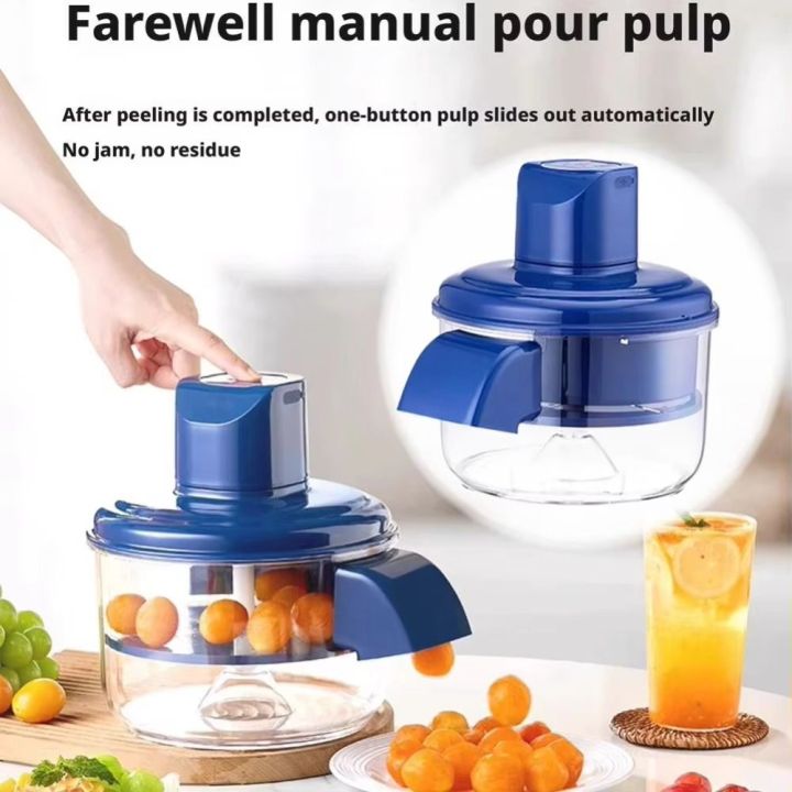 MECOME Automatic Electric Grape Peeling Machine Hands-Free Effortless Peeling Skin Remover for Berries Fruits Durable Garlic Peeler Machine Fruit Peeler Tool