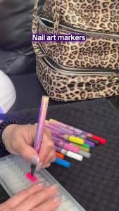 12 Color Nail Art Pens 2026 New 0.5 MM Pens Set Drawing Painting Point Liner Acrylic Painted Pen Kit Waterproof and Quick-drying Nail for DIY Nails Art Design ((1 set) 12 Color)