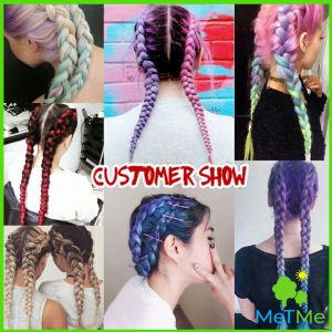 MetMe ผมเปีย ไหมถักผม สีทูโทน แอฟริกันเดรดล็อกส์ wig braids