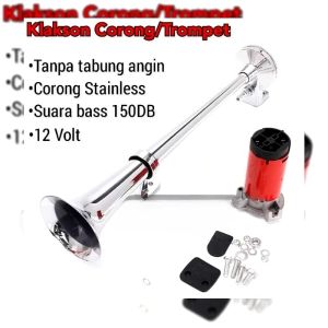 Klakson Terompet 1 Corong Dinamo 12v / 24v 40 cm