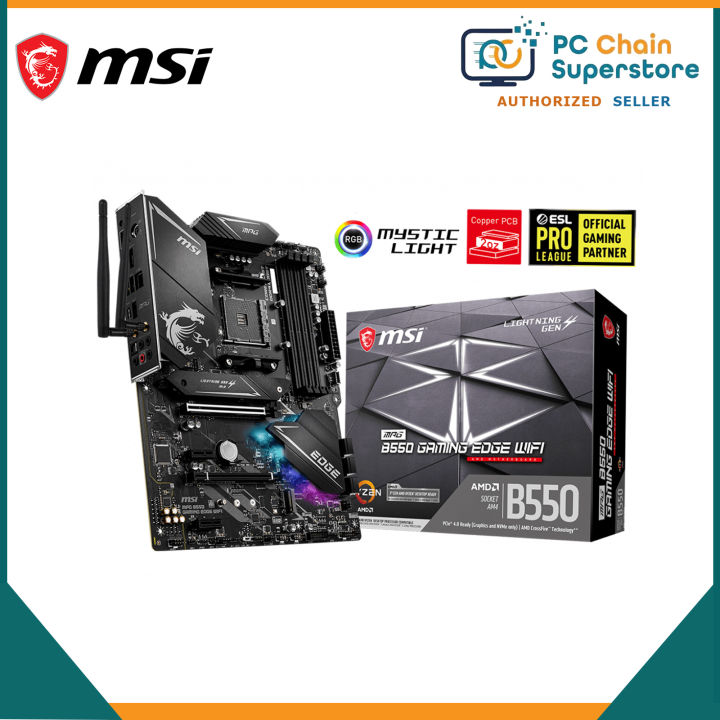 MSI MPG B550 Gaming Edge Wifi Motherboard Supports DDR4