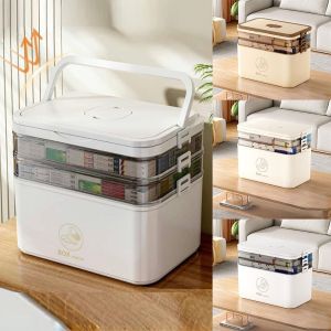 9QSS Empty 3-Tier  Storage Box 3-Tier  Storage Family Emergencies  Storage Organizer Holder  Multipurpose Empty Family Emergencies Kit Container for Home Travel