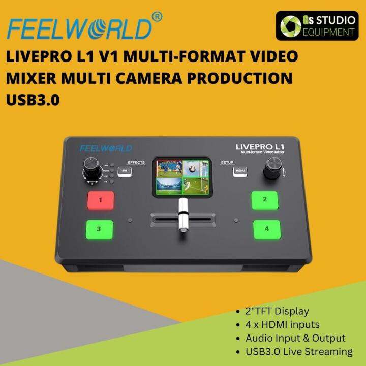 FEELWORLD LIVEPRO L1 V1 Multi-format Video Mixer Switcher 4 X HDMI ...