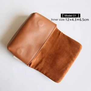 Roadfisher Genuine Real Leather Camera Bag Insert Pouch For RX100 ZV1 M6 M4 M5 M3 Fuji X70 XF10 Canon G7X3 Ricoh GR GR2 GR3