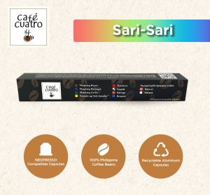 cafe4ph SARI-SARI Sampler Coffee Pods in Aluminum Nespresso - compatible Capsules (10 pods in different flavors)