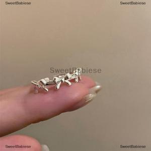 [COD] SweetBabiese 2pcs thời trang Bow Ribbon nhẫn cho phụ nữ cô gái ngọt ngào dễ thương hình học Bow mở có thể điều chỉnh Nhẫn Wedding party trang sức quà tặng