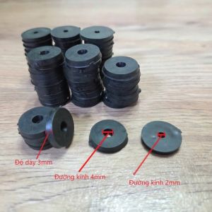 Long Đền Cao Su Chuyên Dùng Đệm Đinh Vít Lợp Tôn Bản Phẳng Gói 50 Cái Cỡ 2cm Lỗ Lõi Nén 4mm Lỗ Trong 2mm