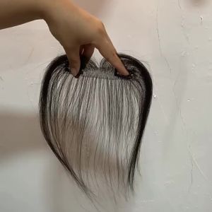【B.Q】2*12cm 100% Human Hair Hairline Bangs Ultra Invisible Breathable Summer Hairpiece