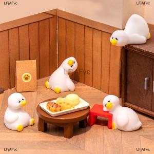 [COD] LFjAFvc Miniatures Figurines Cute White Duck Animal Micro Landscape Ornaments For Home Desk Decoration Gardening Accessories