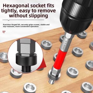 NOER Alloy Steel Screwdriver Bit 6.35mm Hex Shank High Torque Electric Screwdriver Bit Wear Resistant HRC60 Hardness Hex Bit Set Home Repair