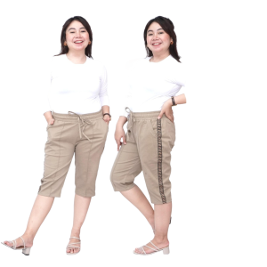 Celana pendek jumbo karet full pita S / baggy pant jumbo / celana big size / celana kasual big size / celana santai jumbo