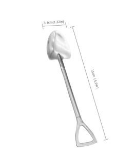 Sendok Sekop Bahan Stainless Spoon Dessert Cake Puding Buah Kue Model Skop Aesthetic Stainless Steel Kecil Lucu Unik