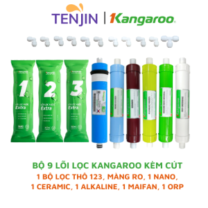 Trọn bộ 9 lõi lọc nước Kangaroo123RO56789 dùng cho máy Kangaroo KGHIMLAM KGHP66 KG110A VTU KG19A3 KG109A KV VTU KGRP12..- Hàng chính hãng