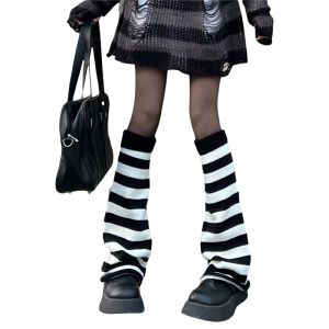 【COD&Local Ship】Women Knitted Leg Warmers Knee High Preppy Style Ribbed Leg Warmers for Teen Girls
