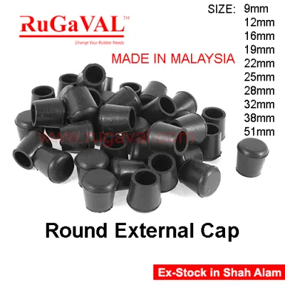 Round External Cap I Getah Kaki Meja Furniture I Foot Leg Getah HItam Bulat Luar I Made in Malaysia