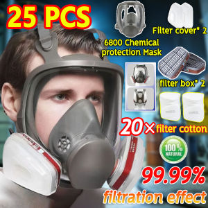 【Free Bag】6200 3M Gas Mask Full Face Reusable Effectively Filters 99% of Harmful Substances Painting Mining Chemical