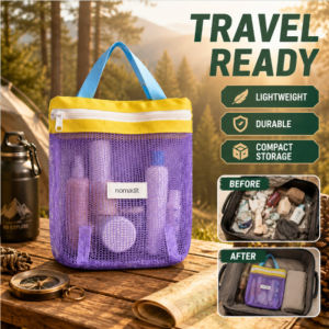 Portable Waterproof Mesh Toiletry Bag Travel Cosmetic Pouch Shaving Organizer Lightweight Durable Bathroom Storage Men Women