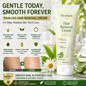 Gentle Permanent Hair Removal Cream Painless Depilatory Cream Sensitive Skin Hair Remover No Damage Hair Follicles Daily Skin Cleansing Body Legs Underarm Care Beauty Product