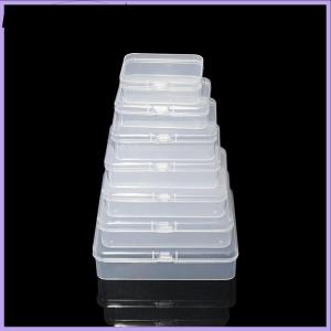 tantuoye 10pcs hình chữ nhật trong suốt hộp nhựa trang sức Thẻ Văn phòng phẩm lưu trữ hộp nhỏ mục lưu trữ hộp