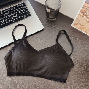 3/1PCS Womens underwear Wireless Spaghetti Straps Comfortable Yoga Running U-Back Sports Bra Top