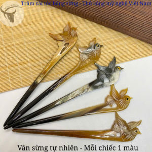 Trâm Cài Tóc Sừng Xuất Nhật Chạm Khắc Thủ Công Sắc Nét | Mỹ nghệ Hà Phương