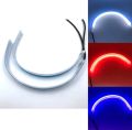 PROMO (2PCS) Lampu DRL Neon Flexible 60cm running - Led Alis Fleksible Fleksibel led Flexibel Warna Biru Kuning Sein original Premium Quality sepasang Lampu LED Alis Tempel DRL Mobil Motor Sein Running Grade A+ Sen Rem Mundur Flexible. 