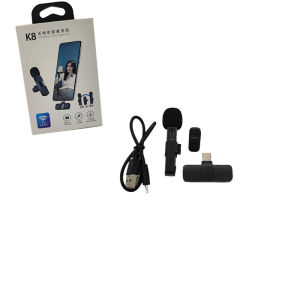 YARUIKE Mikrofon Nirkabel Lavalier Mudah Dipakai Cocok Untuk Sistem Android dan Apple Wireless Microphone Professional Mikrofon Lavalier