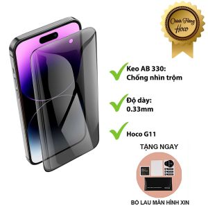 ⚡Loại Xịn⚡Kính cường lực iphone Cao Cấp chống nhìn trộm Hoco G11 Full Màn Hình 6 6s 7 8 Plus X Xr Xs 11 12 13 14 15 Pro Max - hoco.