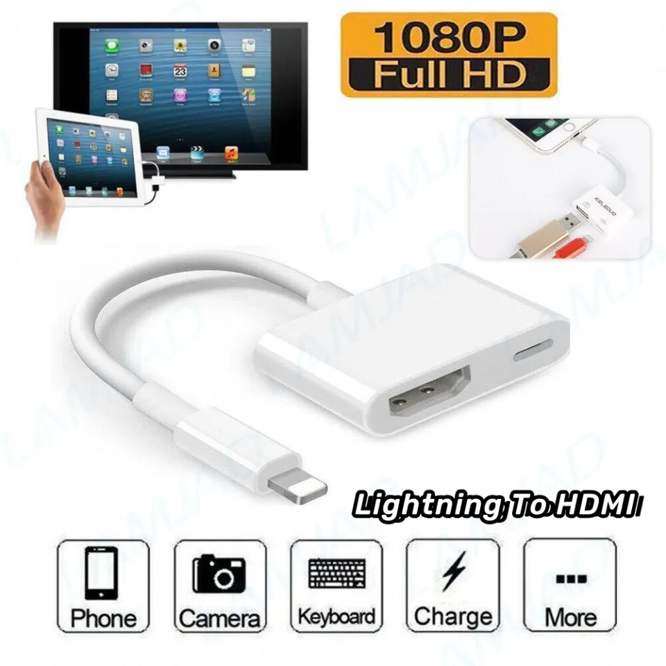 Lightning Ipad Adapter Hdmi Usb Lightning เป็น HDMI 1080P หัวแปลง