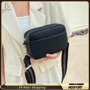 【HOSPORT】Women Casual Shoulder Bag with Detachable Adjustable Strap Solid Color Crossbody Bag PU Leather Crossbody Bag for Female