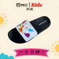 MCC PROJECT Dino Rooaarr Black White Premium Slides Sandal Anak Slip On. 
