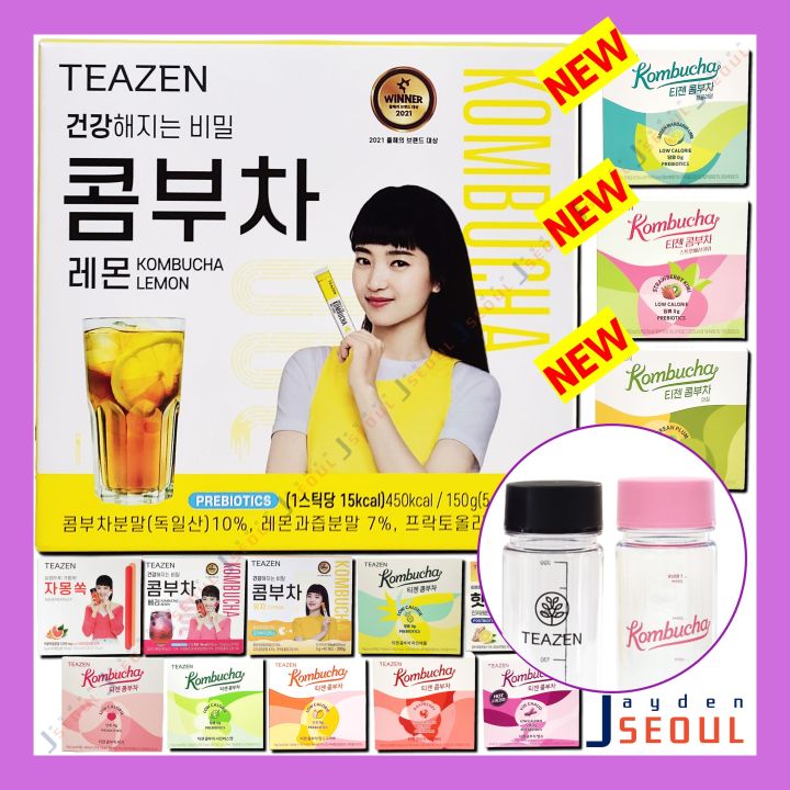 From KOREA TEAZEN Kombucha *LATEST PRODUCTIONS* (Peach/Lemon/Citron