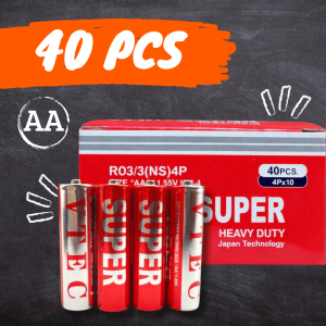 Bateri VTEC AA & AAA Tahan Lasak/VTEC Super Heavy Duty Battery AA & AAA 1.5V [1Box-40Pcs]